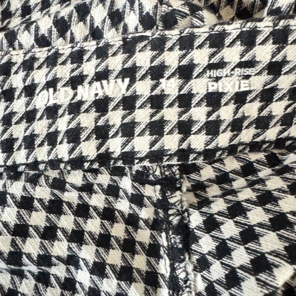 Old Navy High Rise Pixie Ankle Pants Houndstooth Women's Size 14 - Picture 4 of 7